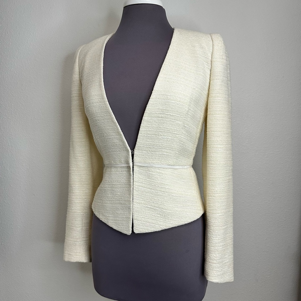 Antonio Melani Textured Fitted Blazer Sz. 2